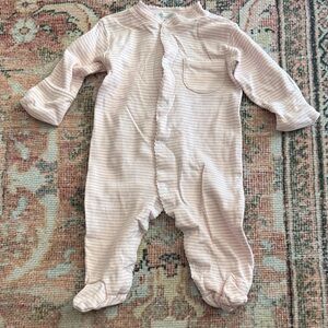 Kissy Kissy Light Pink Striped Footie